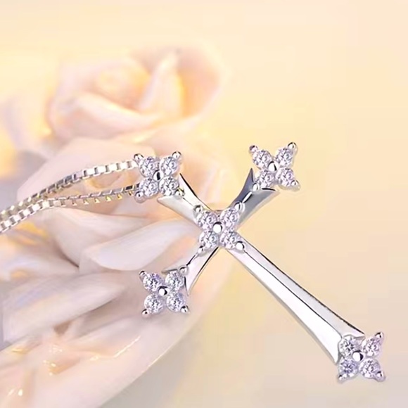 Cross Necklace - GOLD and SILVER Available - Picture 3 of 4